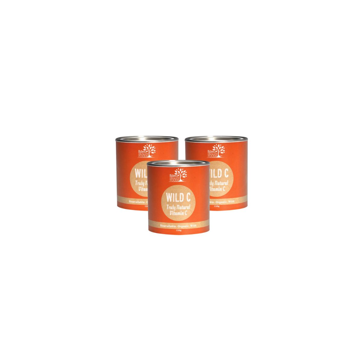 Eden Health Foods Wild C Truly Natural Vitamin C Powder 150g 3 Pack