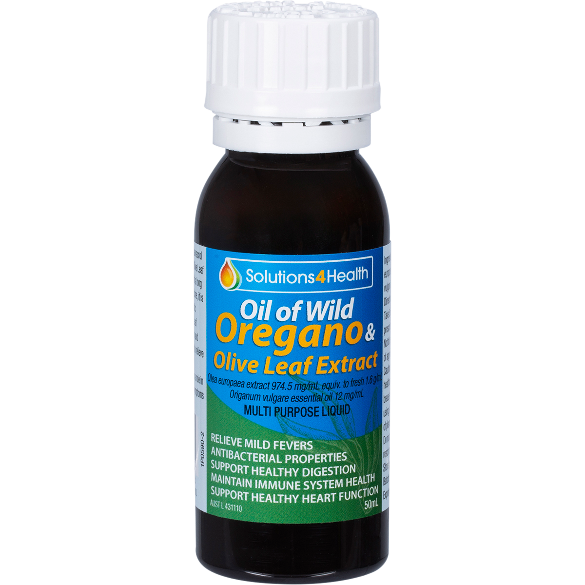 Solutions 4 Health Fortified Defence Wild Oregano Olive Leaf & Peppermint 50ml