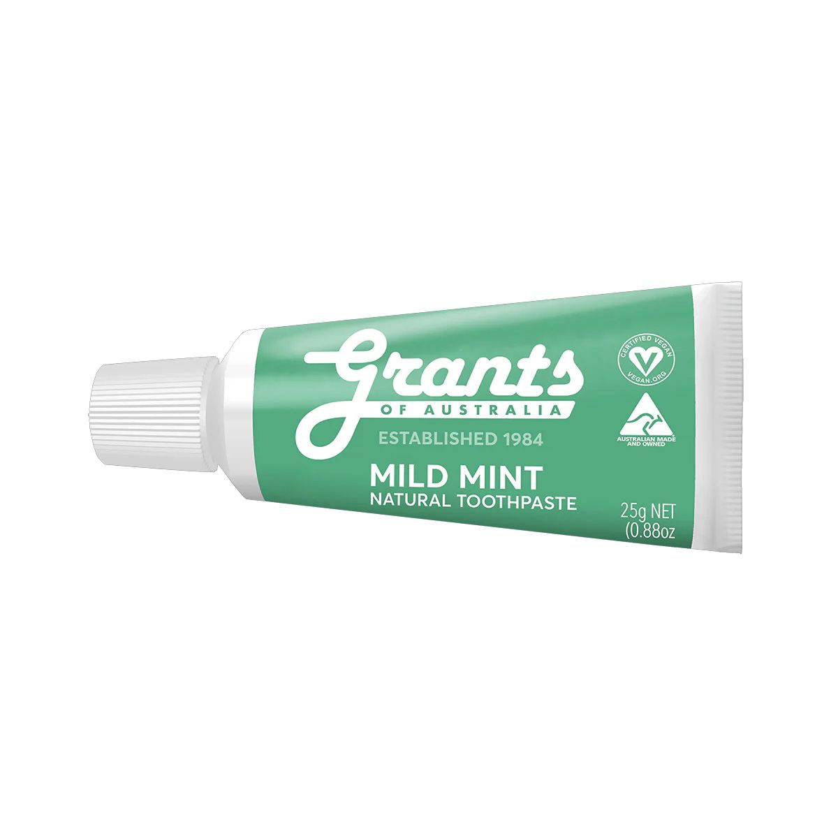 Grants Natural Toothpaste Mild Mint 25g Travel Mini