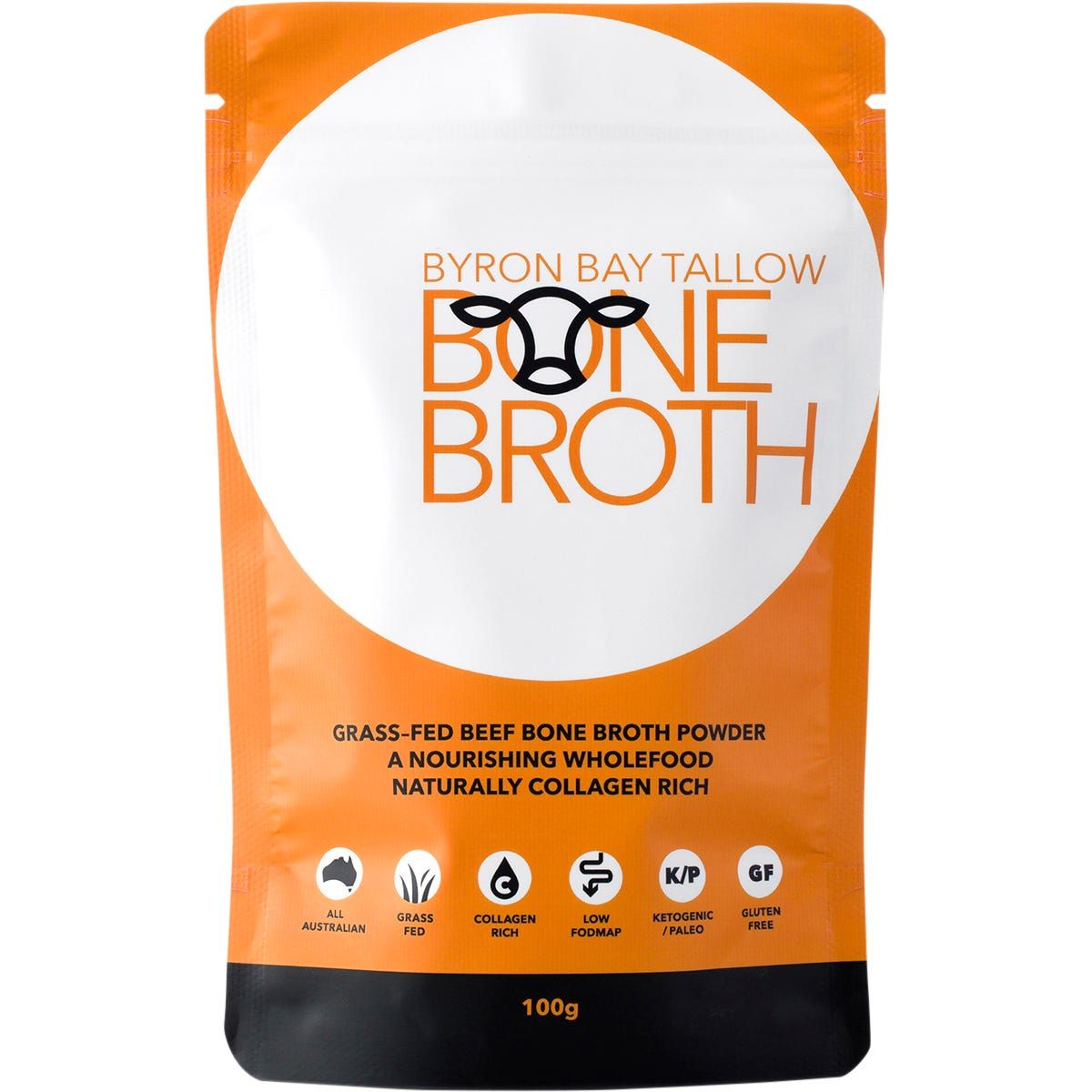 Byron Bay Tallow Grass Fed Beef Bone Broth Powder 100g