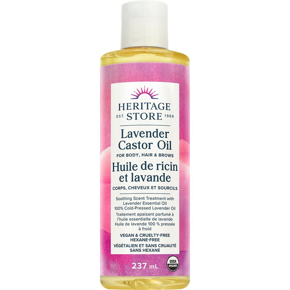 Heritage Store Lavender Castor Oil 237ml