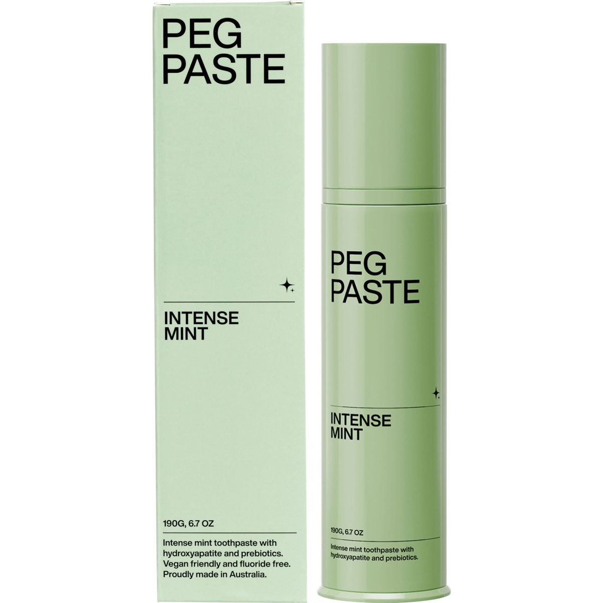 Peg Paste Natural Toothpaste with Hydroxyapatite Intense Mint 190g