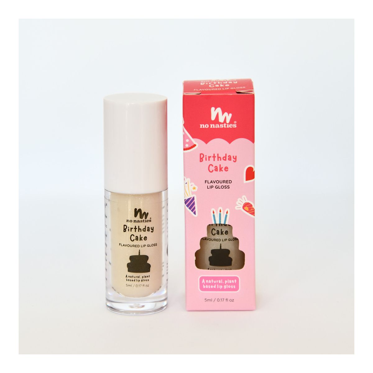 No Nasties Lip Gloss Birthday Cake 5ml