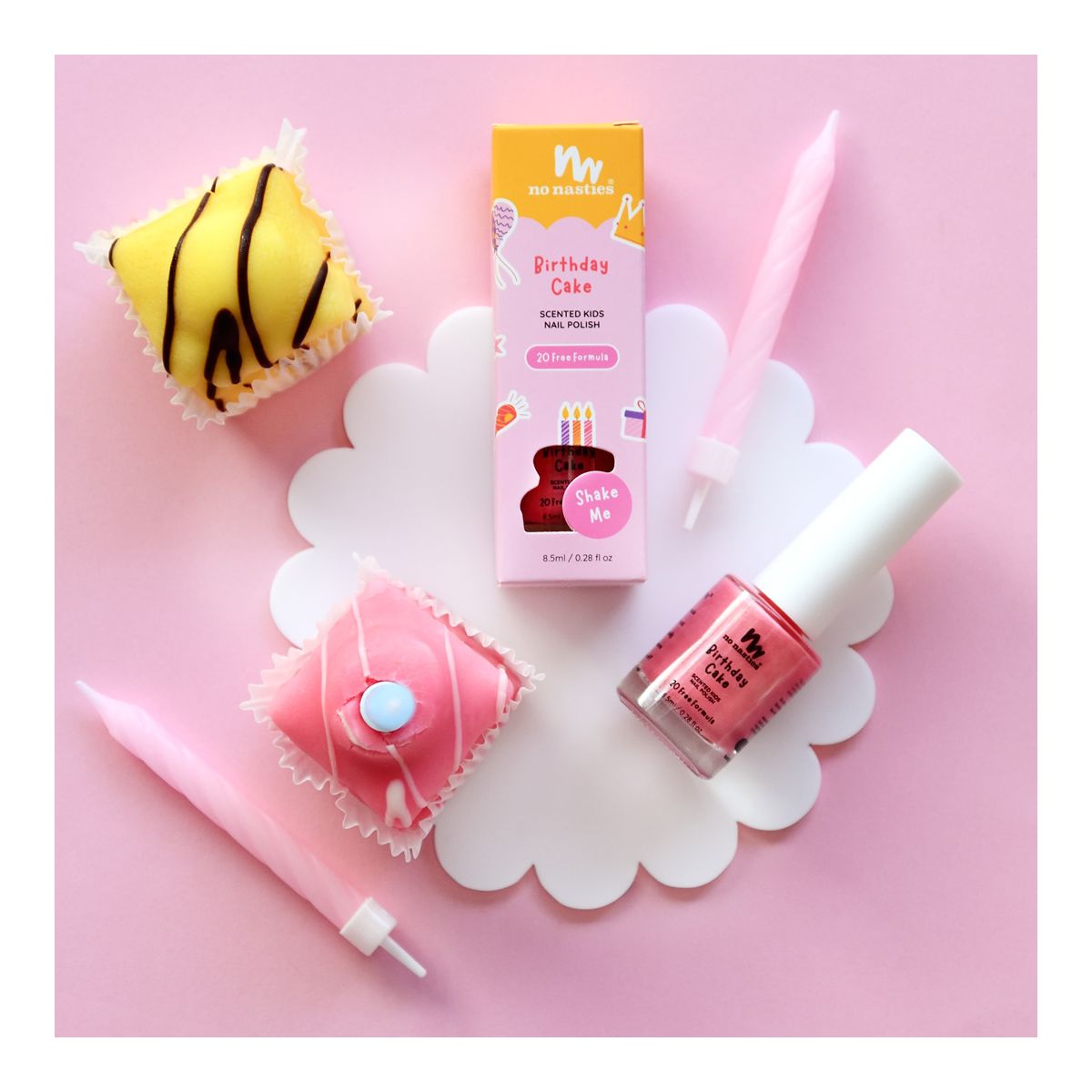 No Nasties Scented Nail Polish Kids Birthday Cake 8.5ml