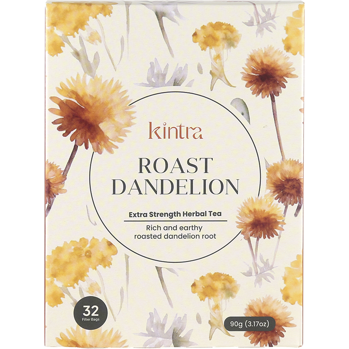 Kintra Blends Roasted Dandelion Blend Tea Bags 32 pack