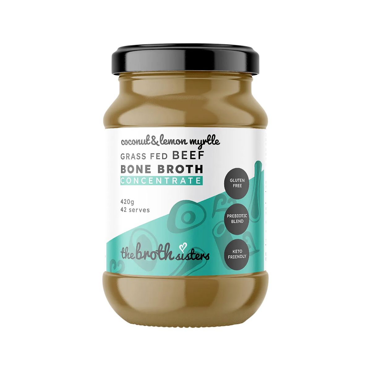 The Broth Sisters Beef Bone Broth Concentrate Coconut & Lemon Myrtle 420g