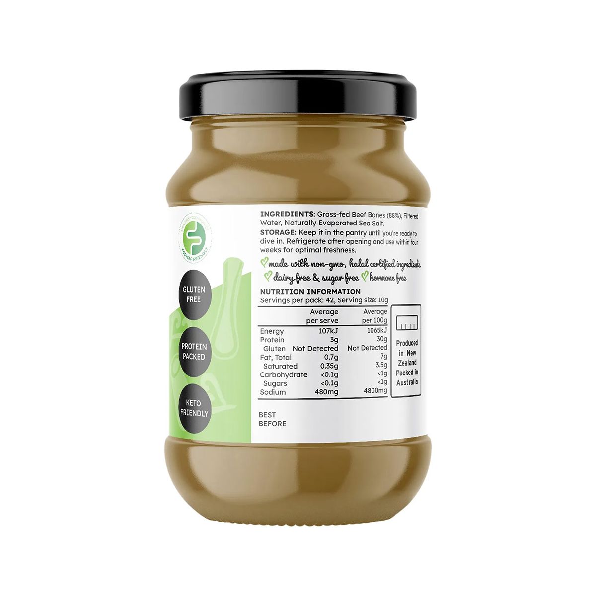 The Broth Sisters Beef Bone Broth Concentrate Natural 420g 6 Pack