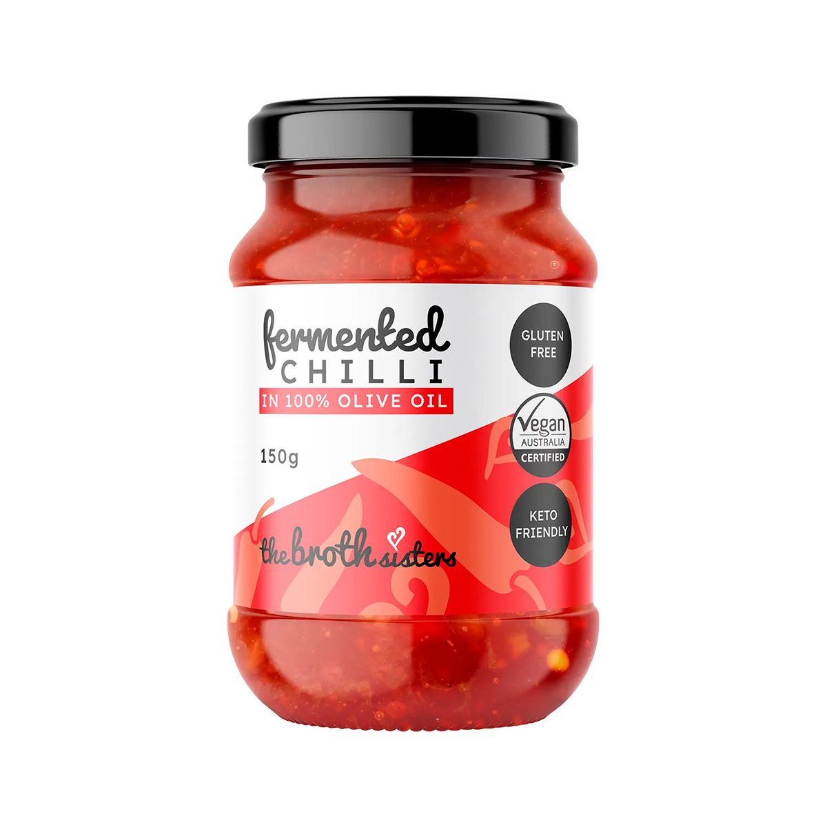 The Broth Sisters Fermented Chilli in 100% Olive Oil 150g
