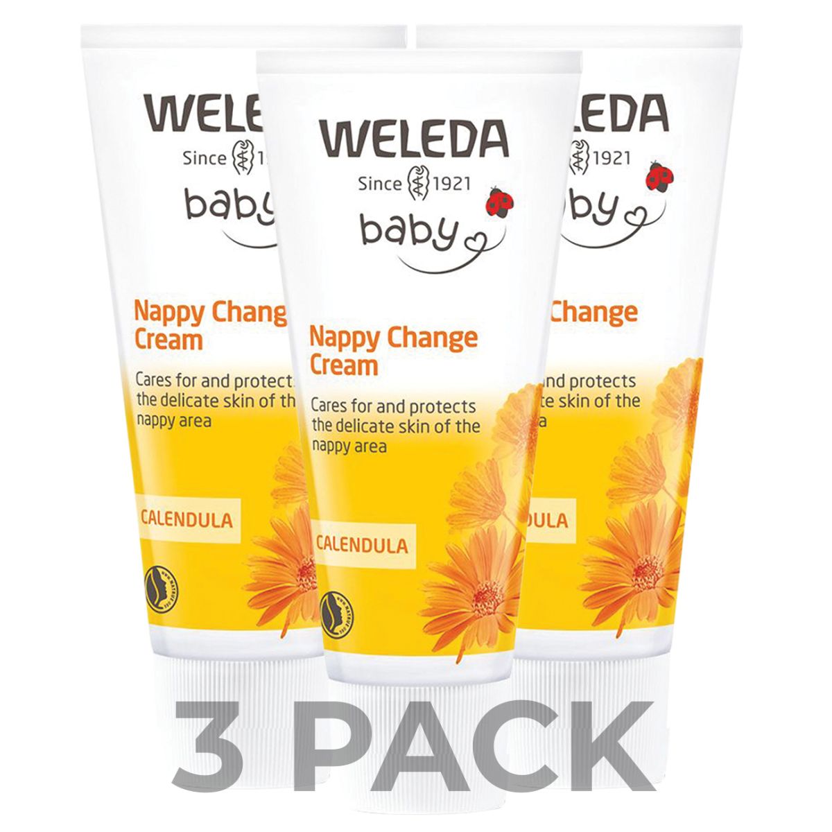 Weleda Calendula Nappy Change Cream 75ml - 3 Pack