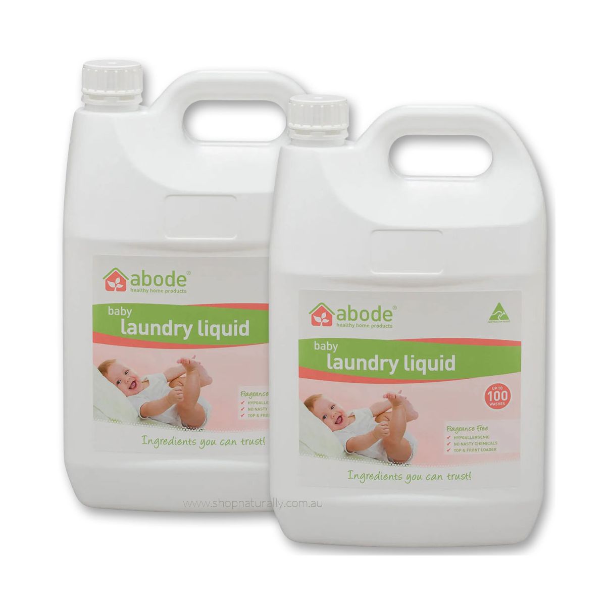Abode Natural Laundry Liquid Baby 8L