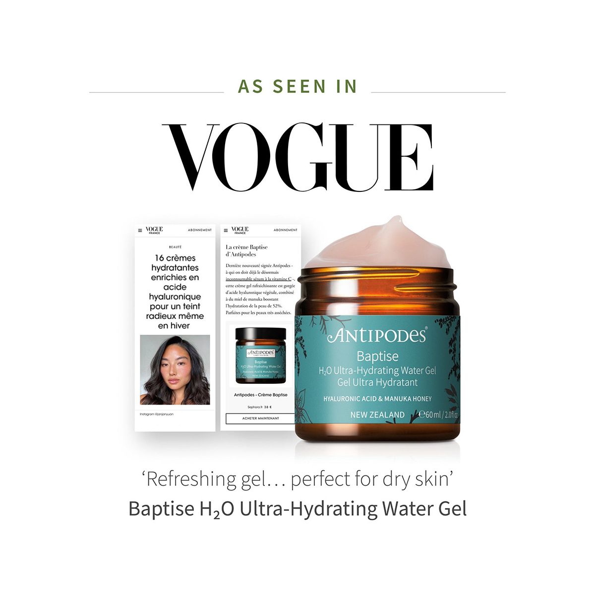 Antipodes Baptise H2O Ultra-Hydrating Water Gel 60ml