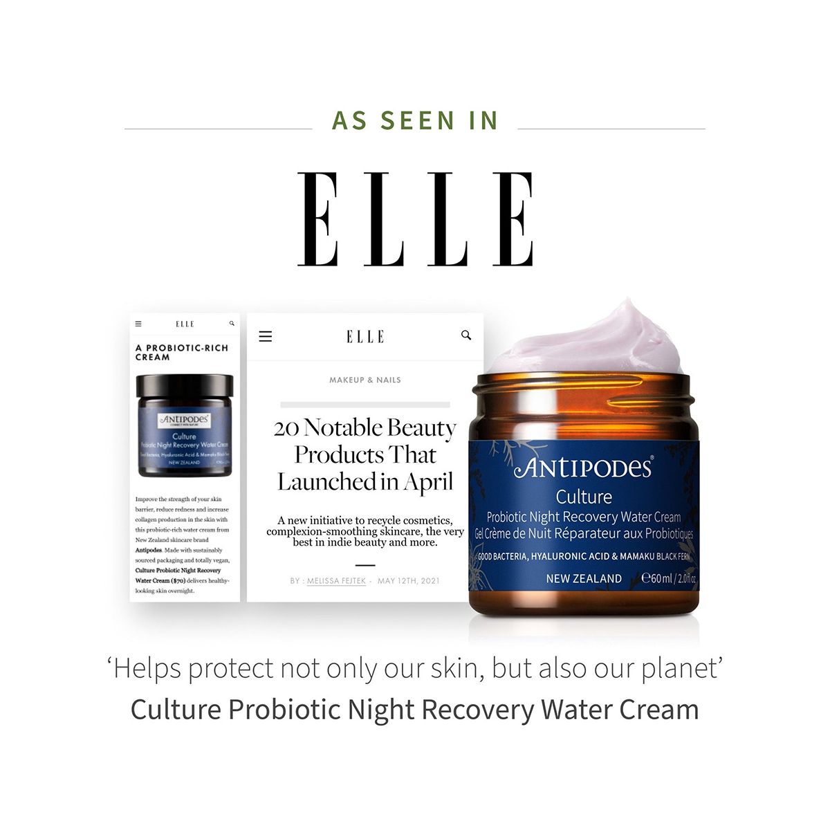 Antipodes Culture Probiotic Night Recovery Water Cream 60ml