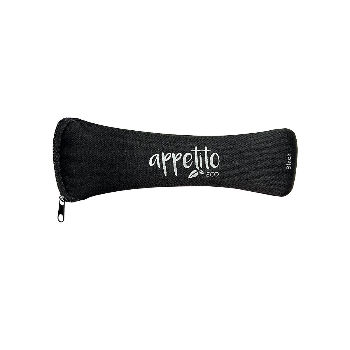 APPETITO 6 PIECE STAINLESS STEEL TRAVELLER'S CUTLERY SET - BLACK