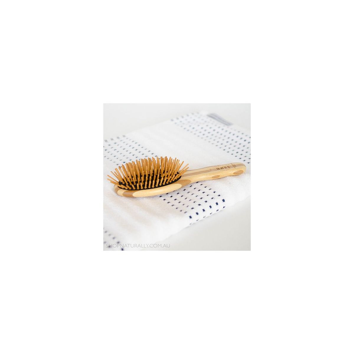 Bass Brushes Bamboo Wood Hair Brush Small Oval