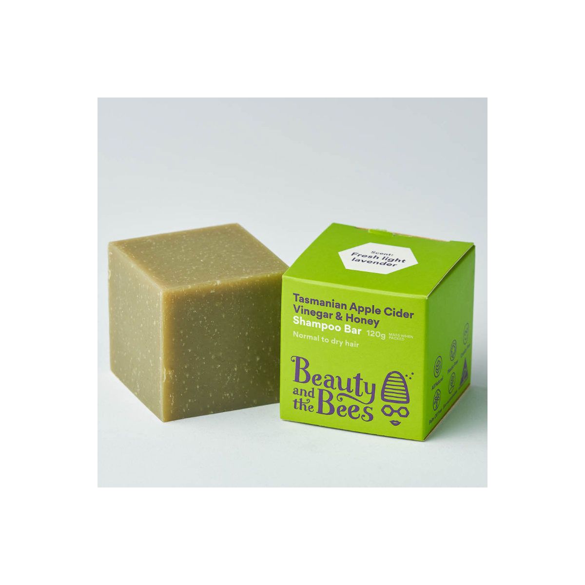 Buy Beauty and the Bees Shampoo Bar Tasmanian Apple Cider Vinegar 120g Online