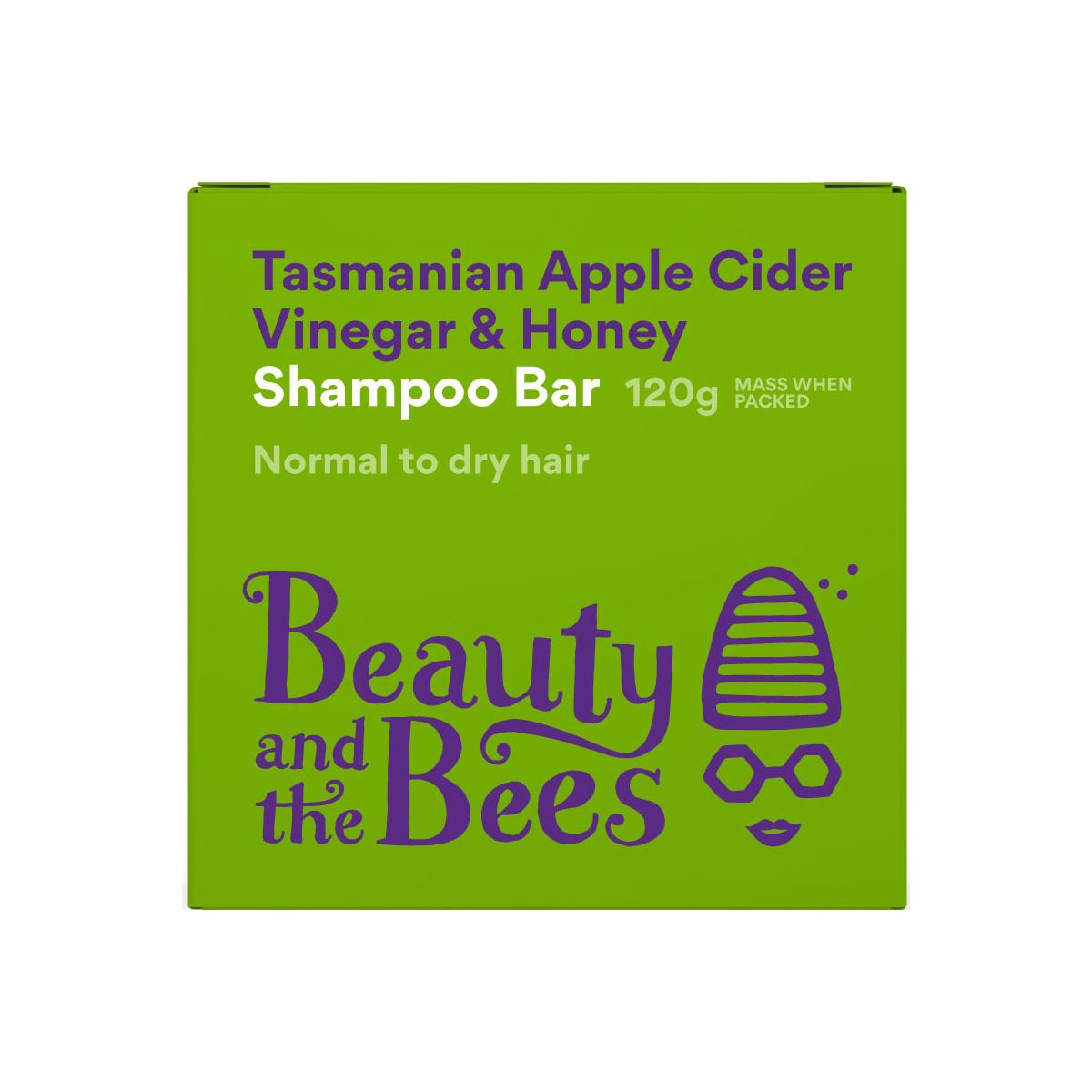 Beauty and the Bees Shampoo Bar Tasmanian Apple Cider Vinegar 120g