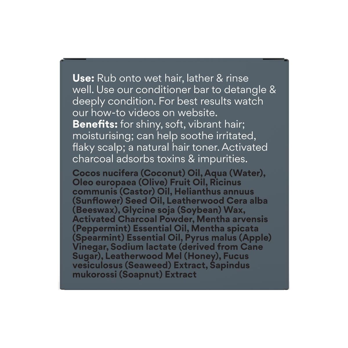 Beauty and the Bees Shampoo Bar Voodoo Activated Charcoal with Mint 120g