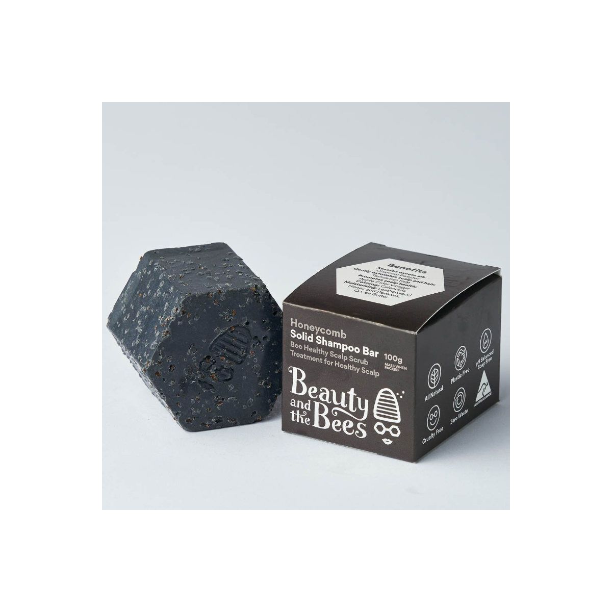 Buy Beauty and the Bees Shampoo Bar pH Balanced Scalp Scrub 100g Online