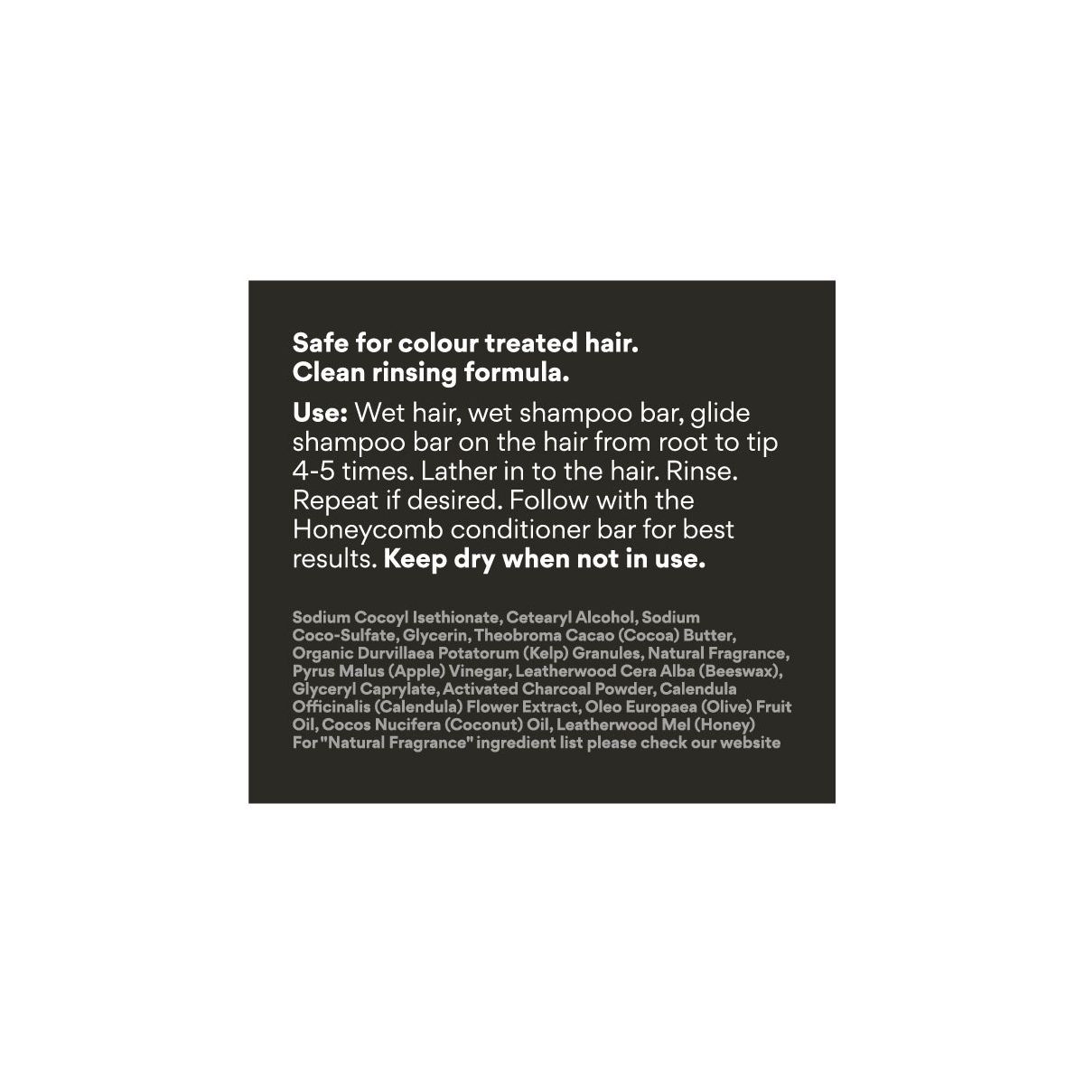 Beauty and the Bees Shampoo Bar pH Balanced Scalp Scrub 100g