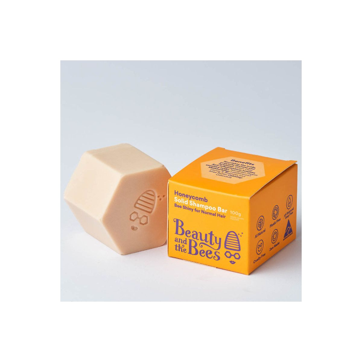 Buy Beauty and the Bees Shampoo Bar pH Balanced for Normal Hair 100g Online
