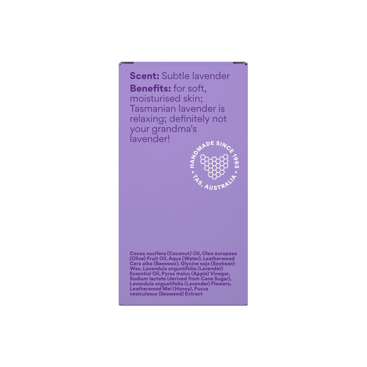 Beauty and the Bees Soap Bar Tasmanian Lavender Flower & Honey 120g