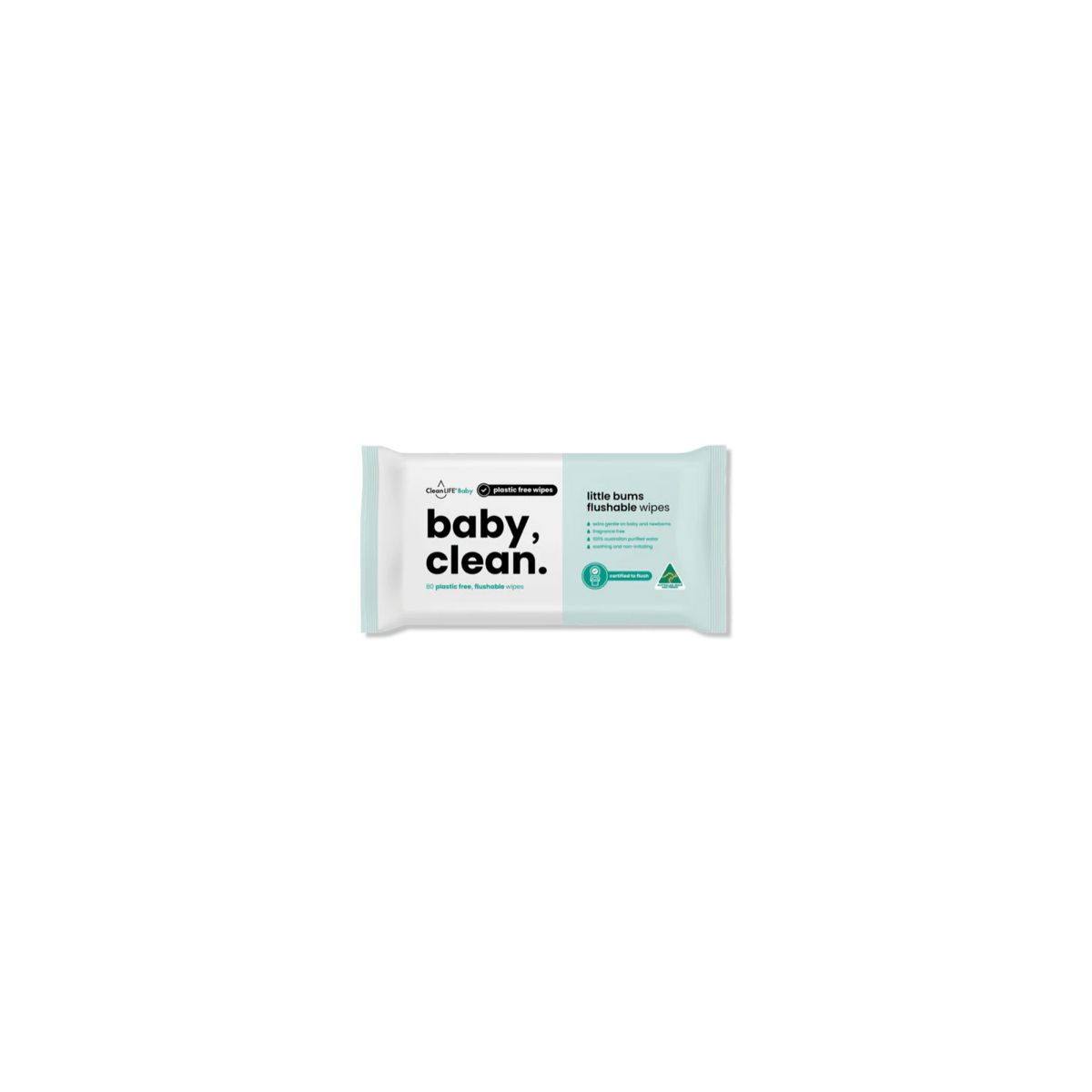 CleanLIFE baby clean flushable wipes