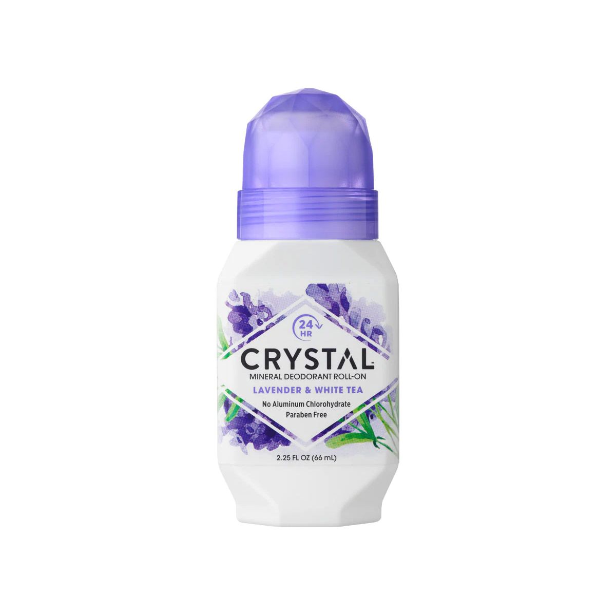 Crystal Mineral Deodorant Roll On Lavender & White Tea 66ml