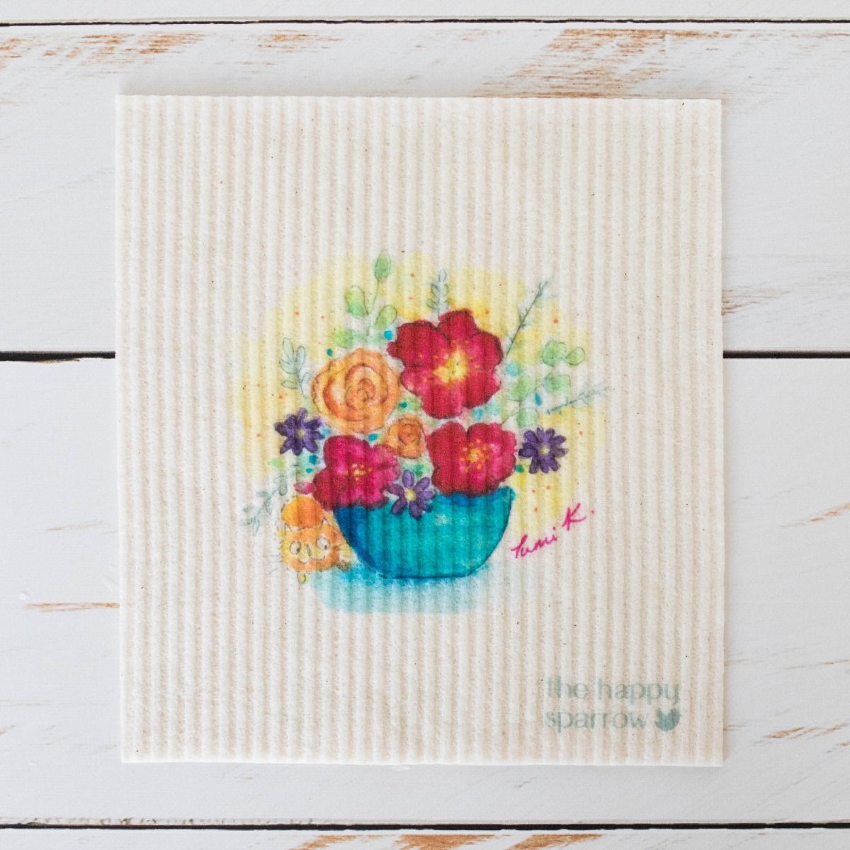 The Happy Sparrow Compostable Dish Cloth Flowers