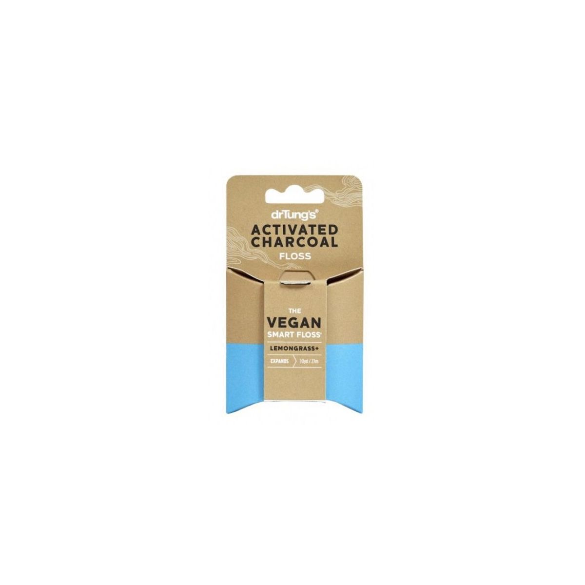 Dr Tung's Vegan Smart Floss with activated charcoal 27m