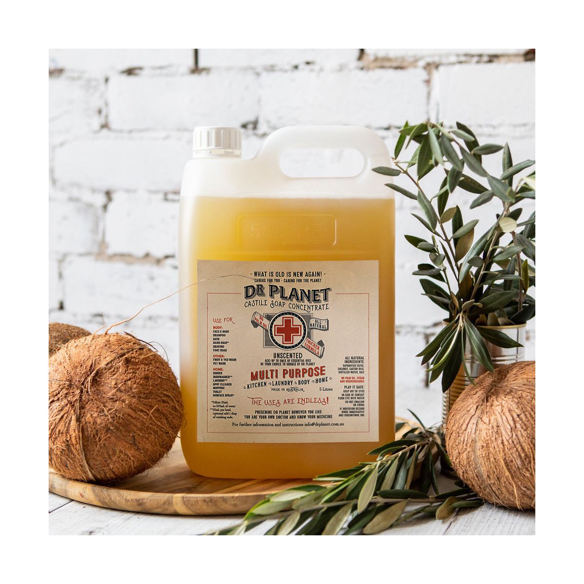 Dr Planet 5L Unscented Castile Soap