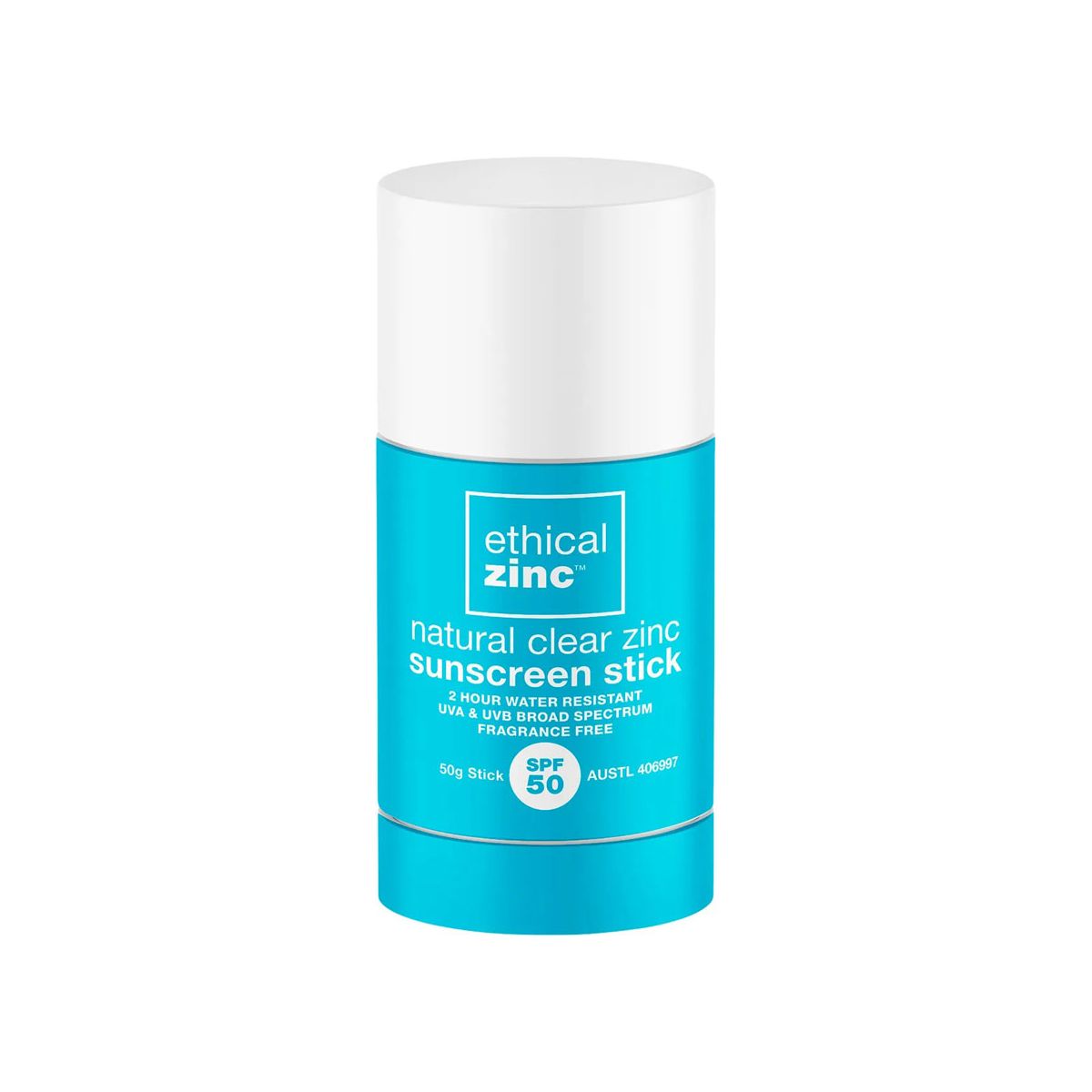 Buy Ethical Zinc Natural Clear Zinc Sunscreen SPF50 50g Stick Online