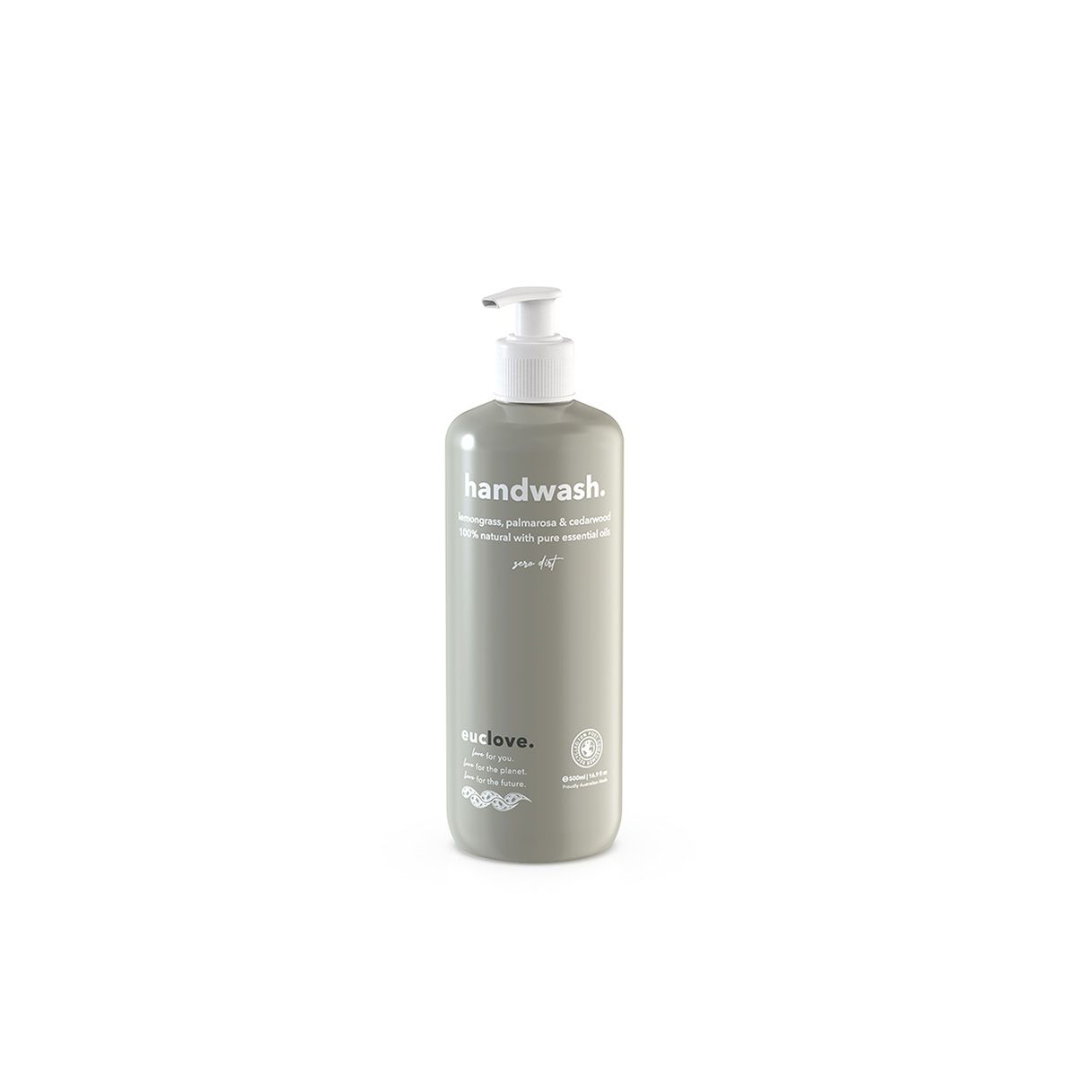 Euclove Hand Wash Lemongrass, Palmarosa & Cedarwood 500ml
