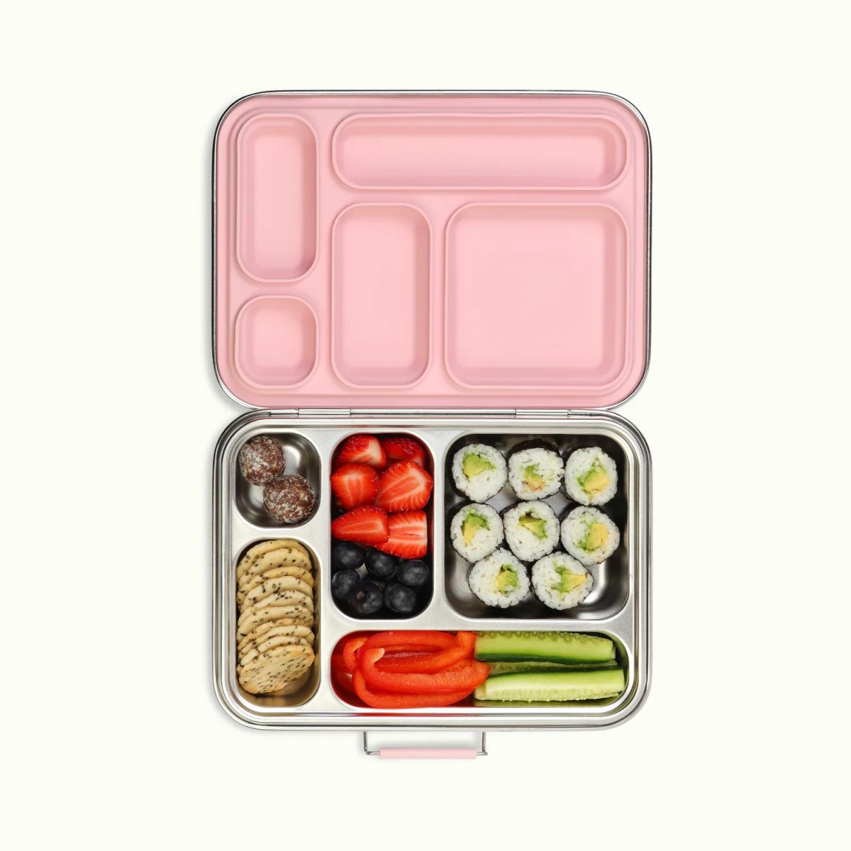 Ever Eco Stainless Steel 5 Compartment Bento Lunch Box Sorbet Sorbet