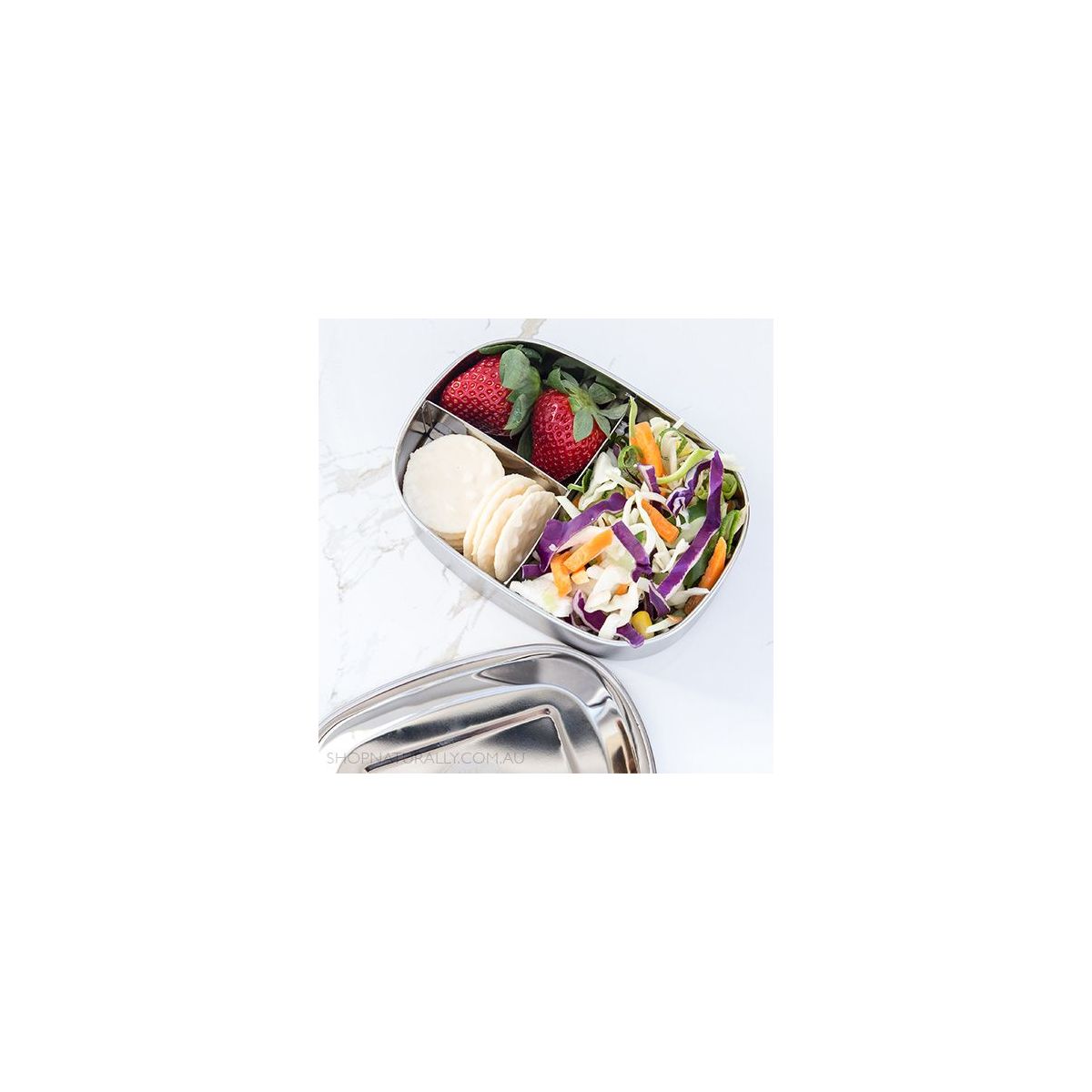 Ever Eco Stainless Steel 3 Compartment Bento Snack Box