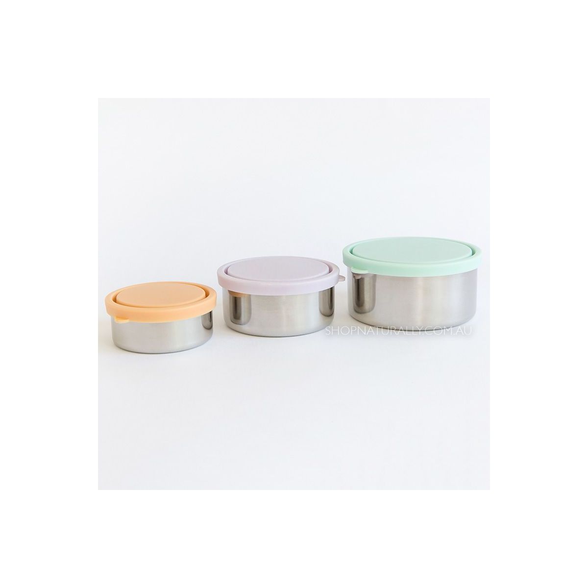 Ever Eco Stainless Steel Nesting Containers Spring Pastels 3 Pack