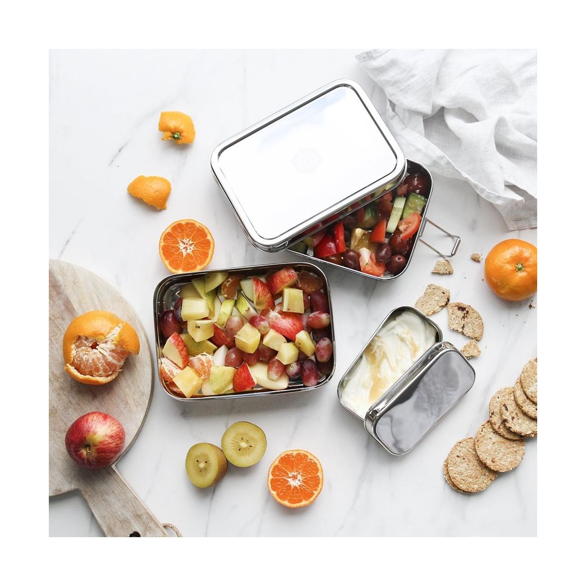 Ever Eco Stainless Steel Stackable Bento 1900ml