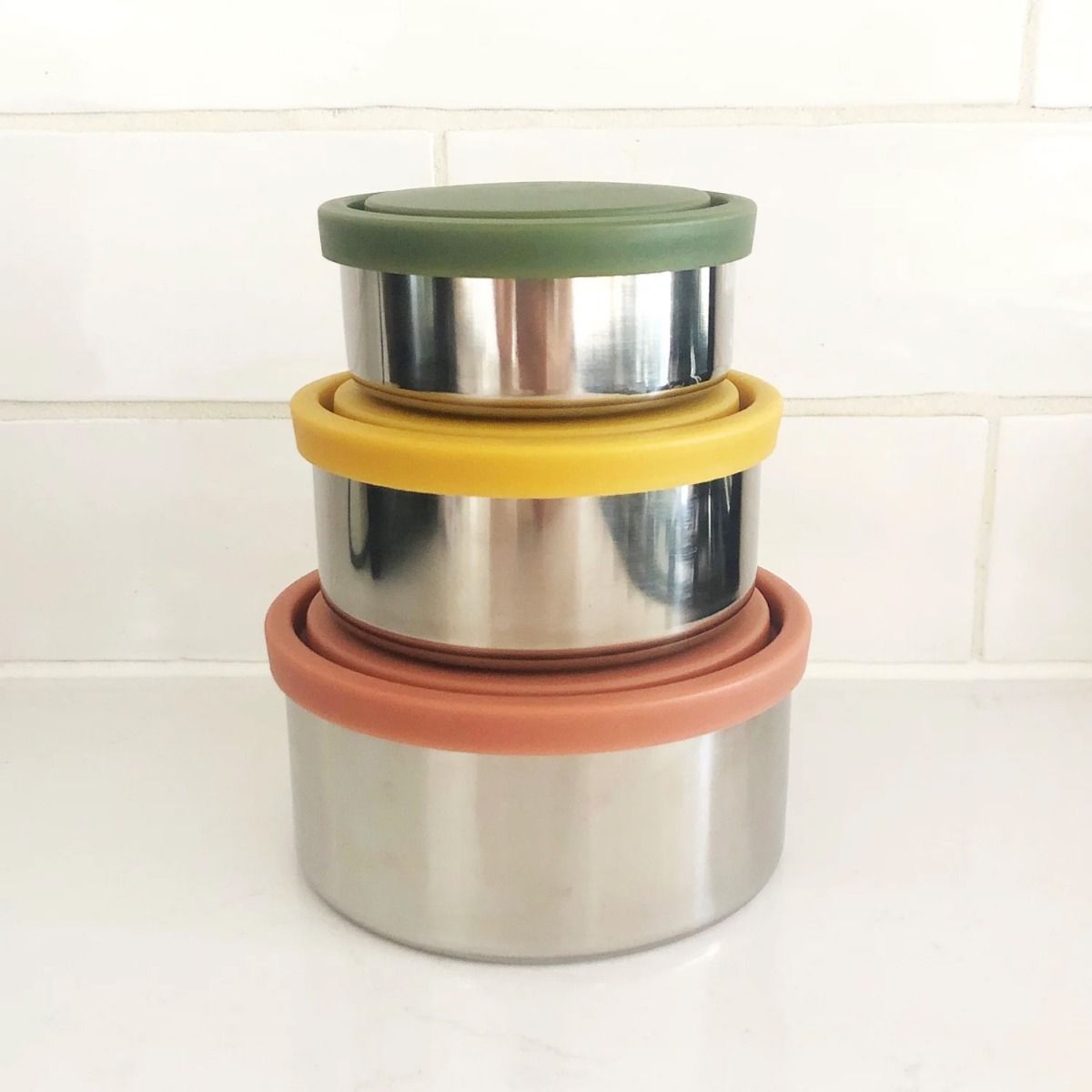 Ever Eco Stainless Steel Nesting Containers Autumn 3 Pack