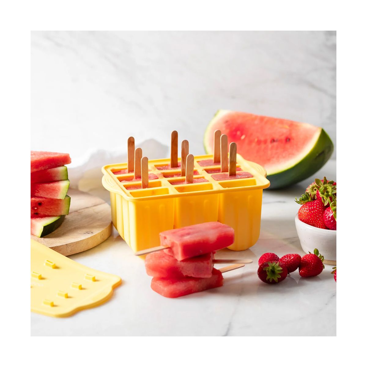 Ever Eco Silicone Popsicle Moulds Tray of 12