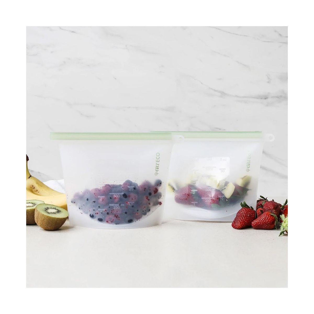 Ever Eco Silicone Food Pouch 1L 2 Pack