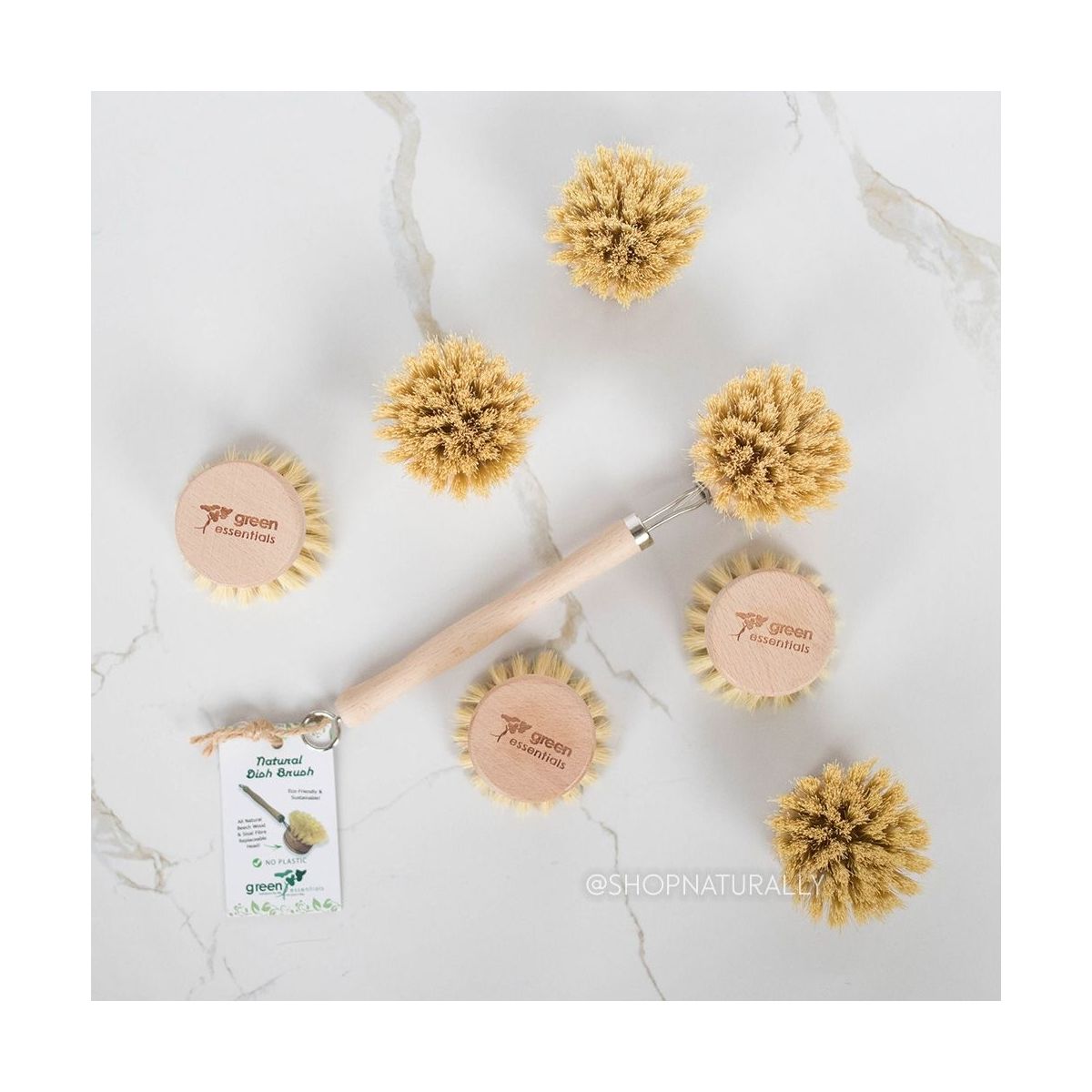 Green Essentials Natural Dish Brush Replacement Head