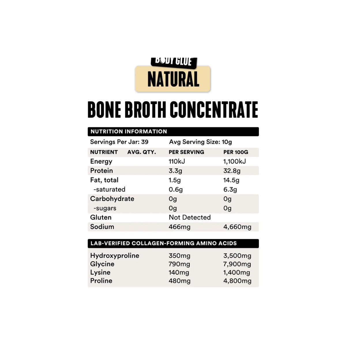 Gevity RX Bone Broth Body Glue Natural 390g