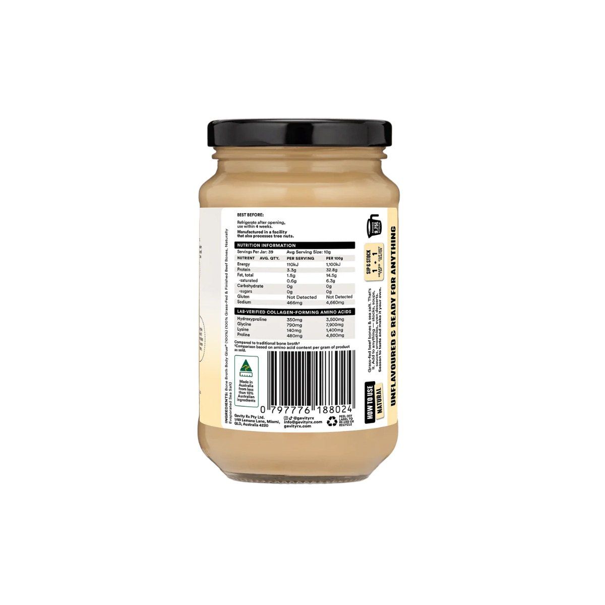 Gevity RX Bone Broth Body Glue Natural 390g