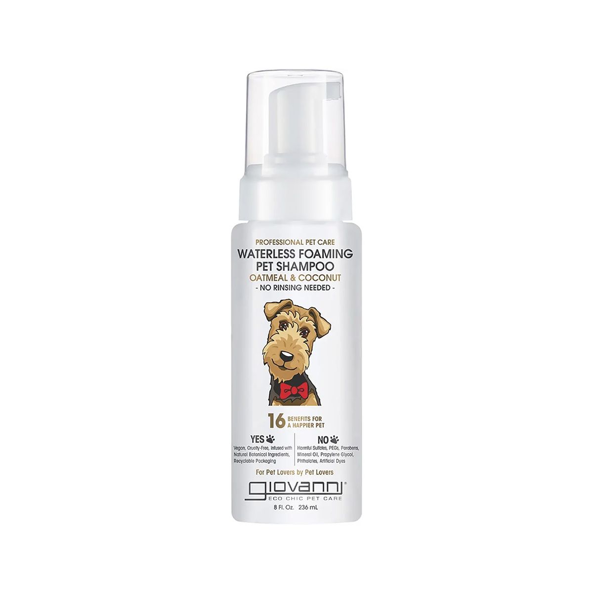 Giovanni Waterless Foaming Pet Shampoo 236ml