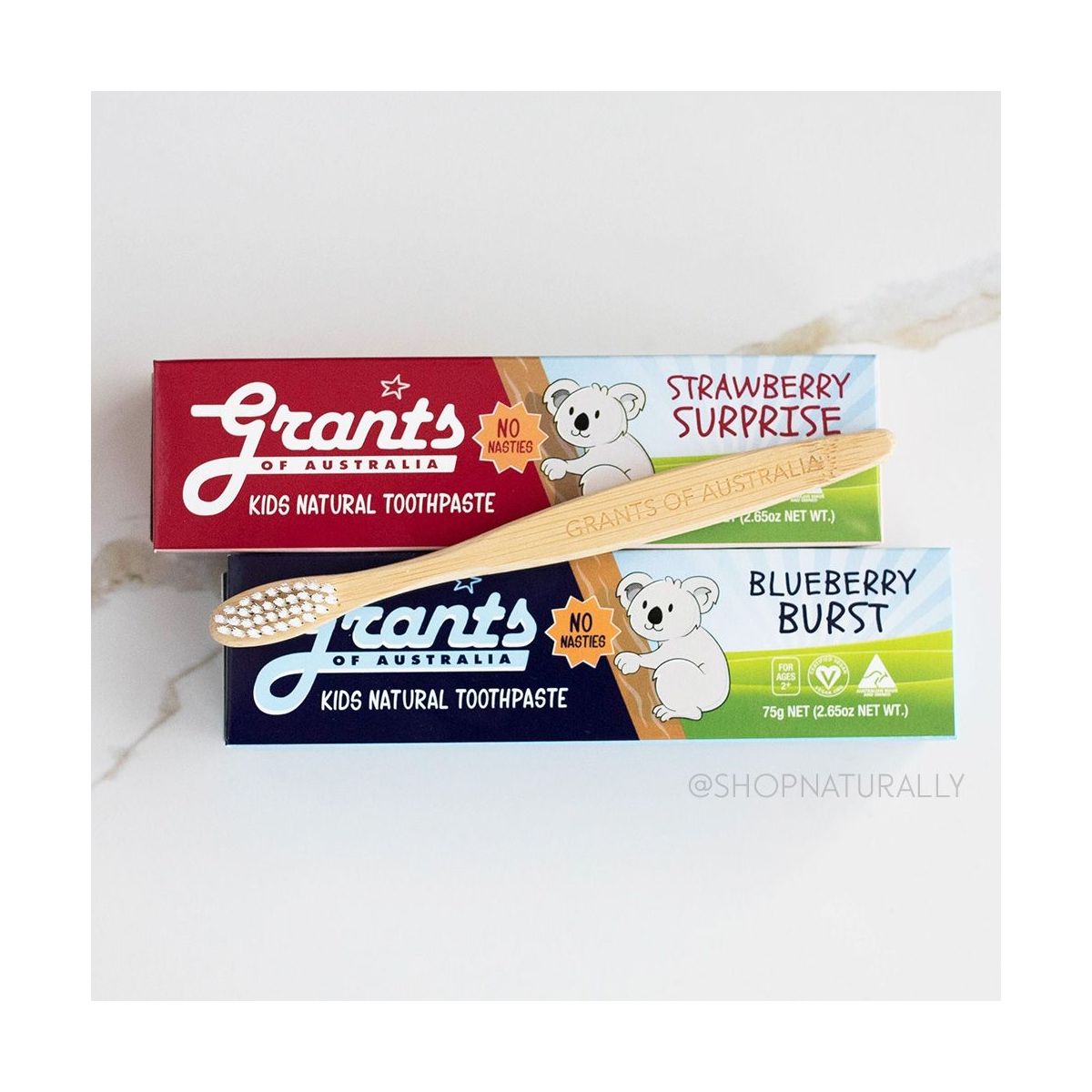 Grants Kids Bamboo Toothbrush Ultra Soft Bristles