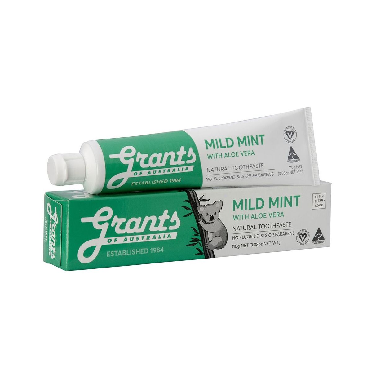 Grants Natural Toothpaste Mild Mint 110g