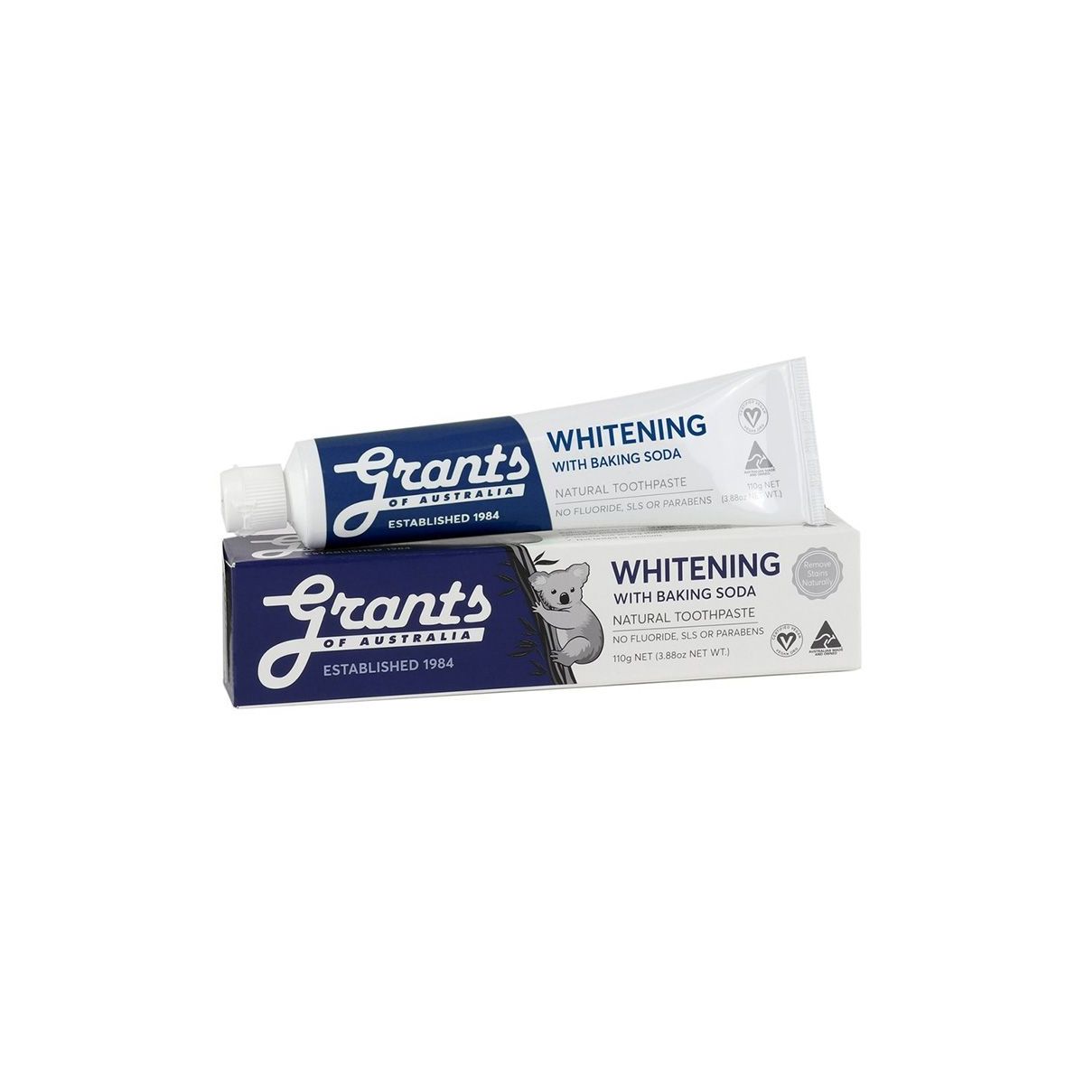 Grants Natural Whitening Toothpaste Peppermint 110g