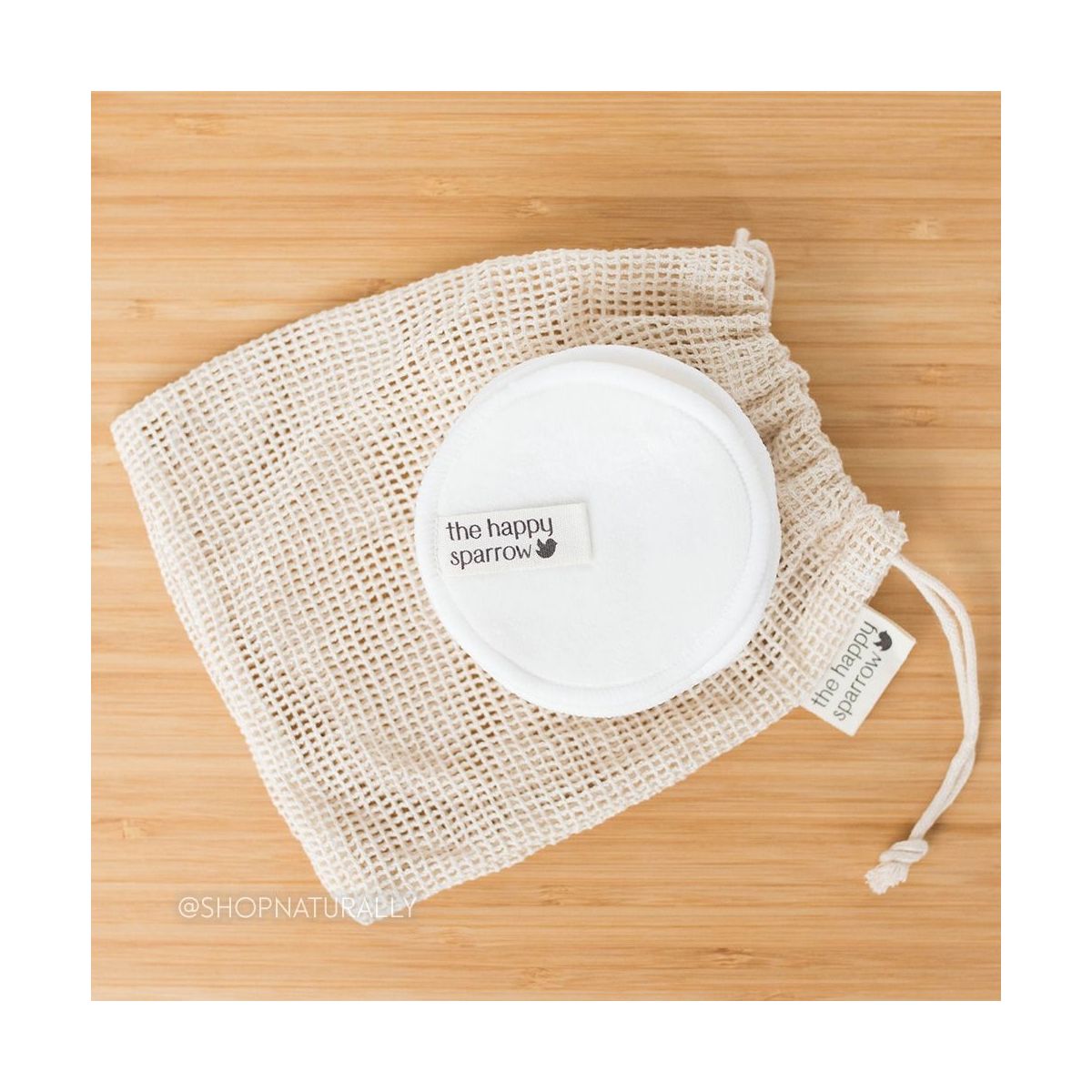 The Happy Sparrow Reusable Bamboo Makeup Remover Pads 10 Pack