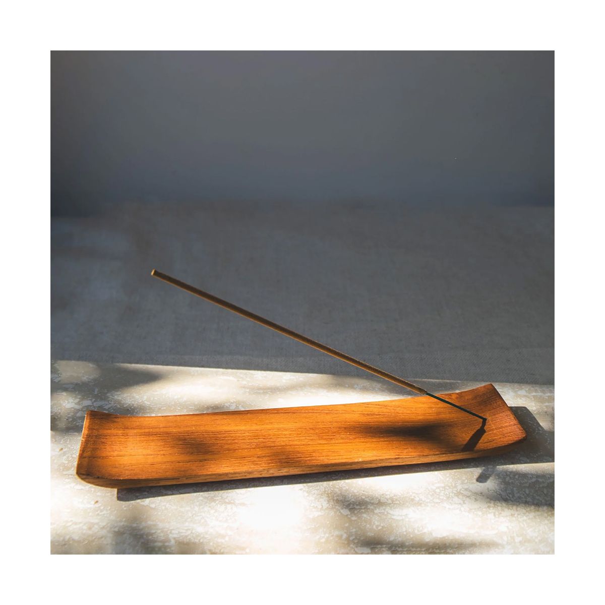 Holy Smoke Incense Holder Teak Japanese Tray