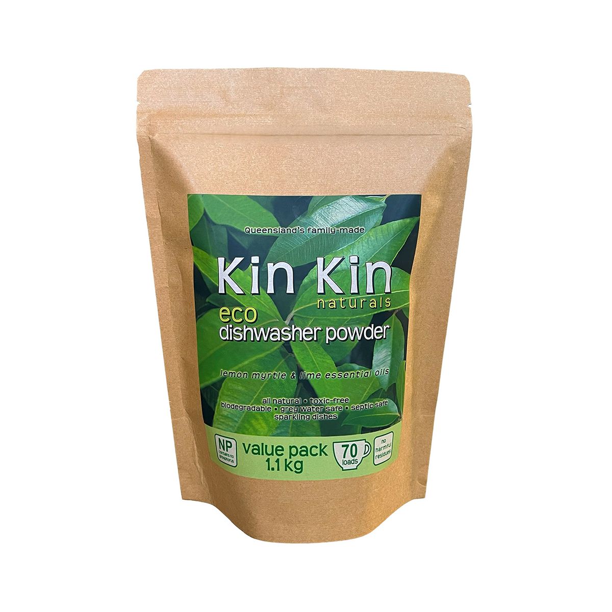 Kin Kin Dishwasher Powder Lemon Myrtle Lime 1.1kg