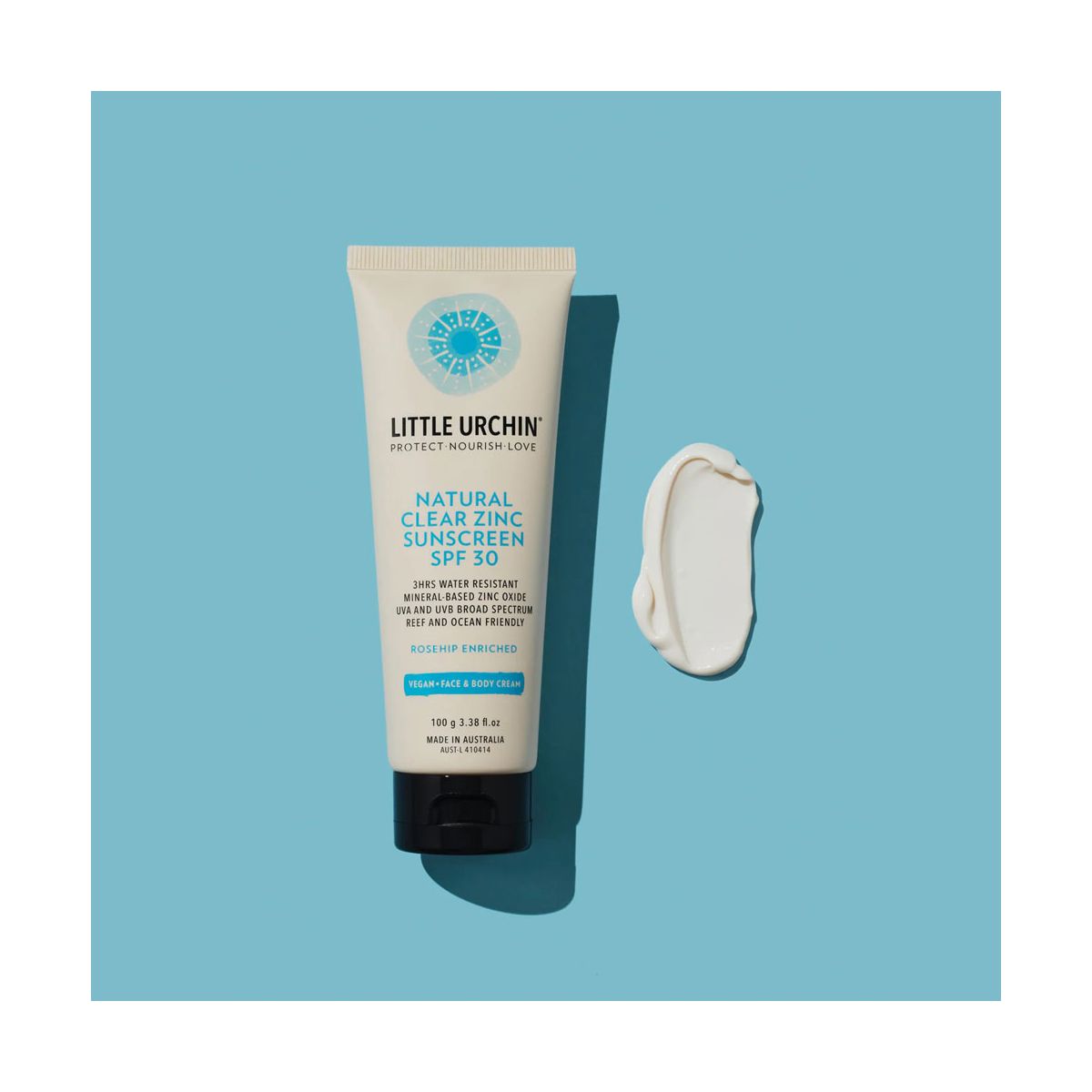 Little Urchin Natural Sunscreen Clear Zinc SPF30 100g